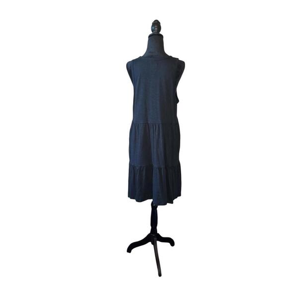 NWT GAP Black Sleeveless Ruffled Dress with Pockets - Size L - Picture 2 of 5